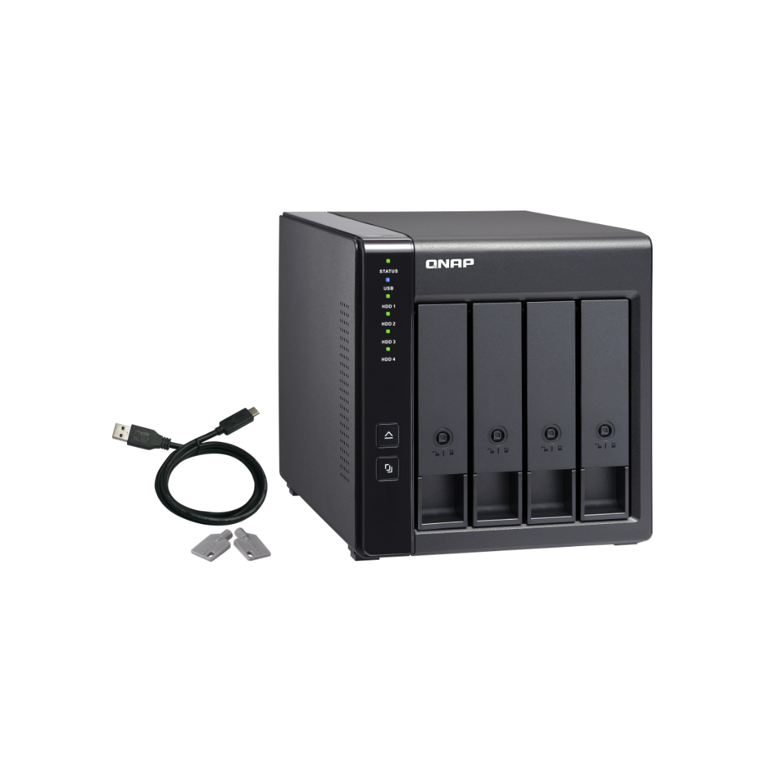 QNAP 4-Bay (TR-004) Diskless USB-C Direct Attached Storage Expansion Unit