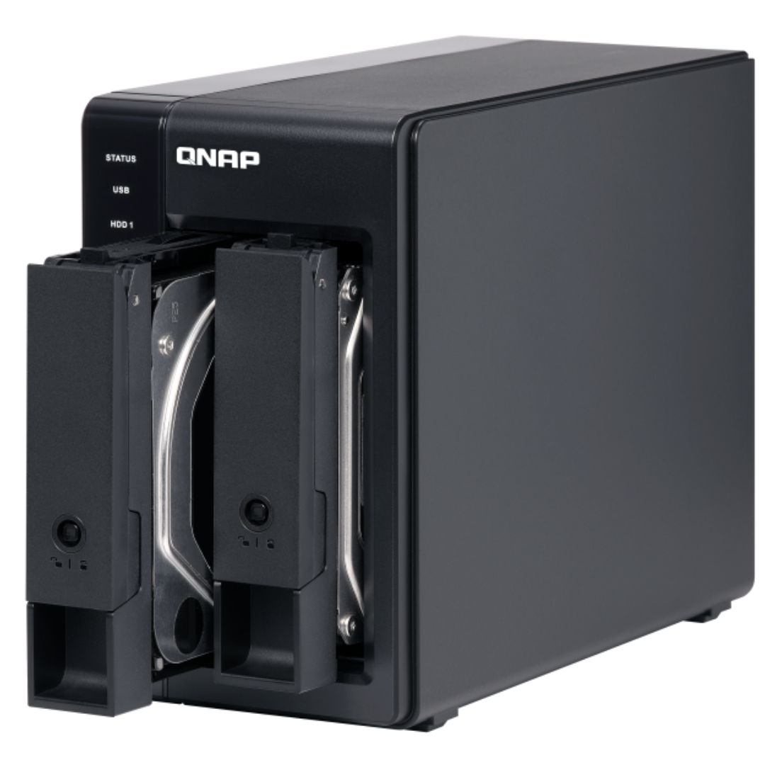 QNAP 2-Bay (TR-002) Diskless USB-C Direct Attached Storage Expansion Unit